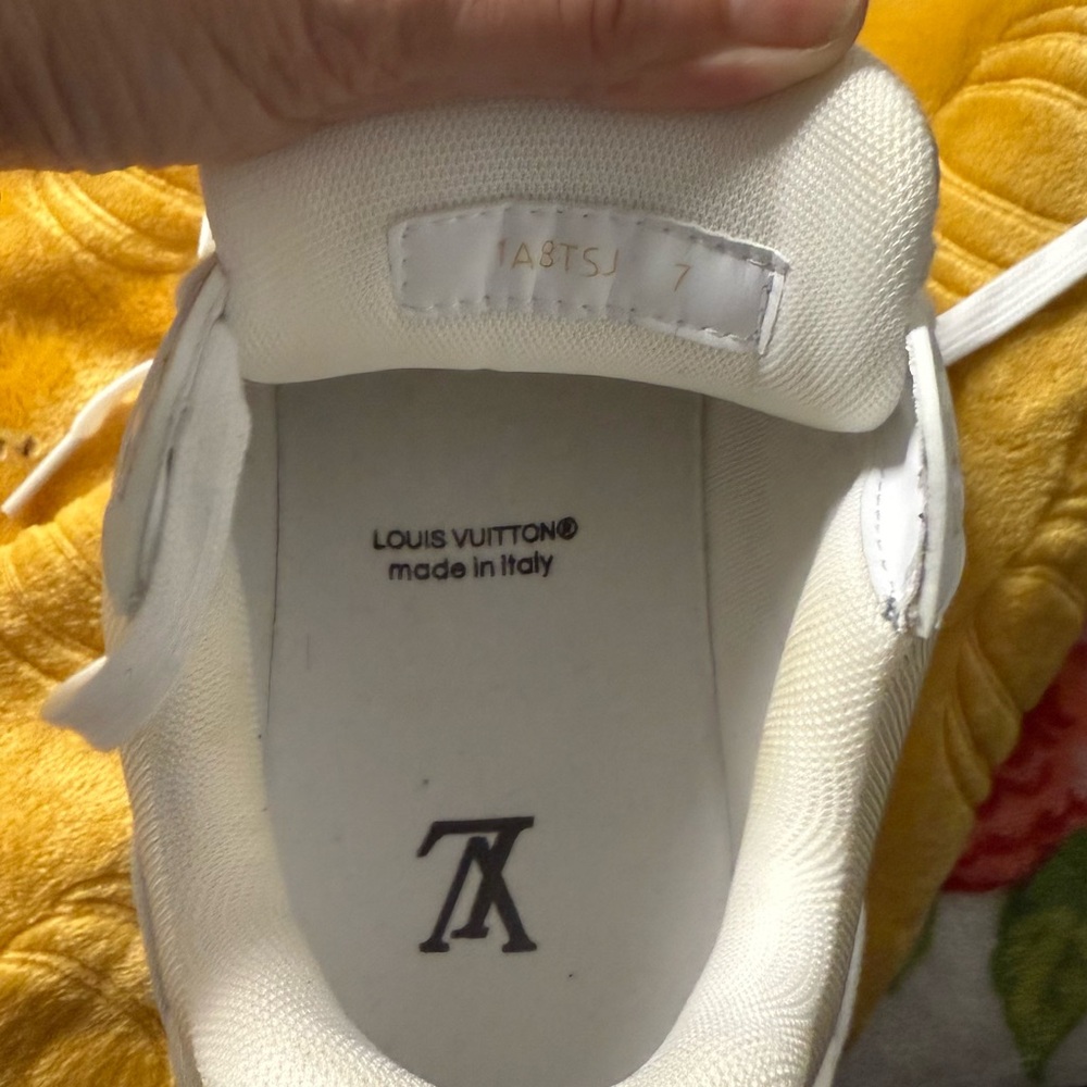 Louis Vuitton Cream Monogram Sneakers - Picture 6 of 7